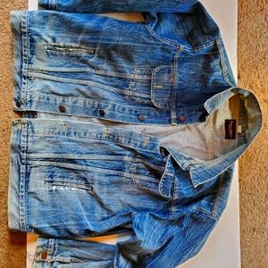 Men's broken in Jean jacket